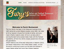 Tablet Screenshot of furysrestaurant.com